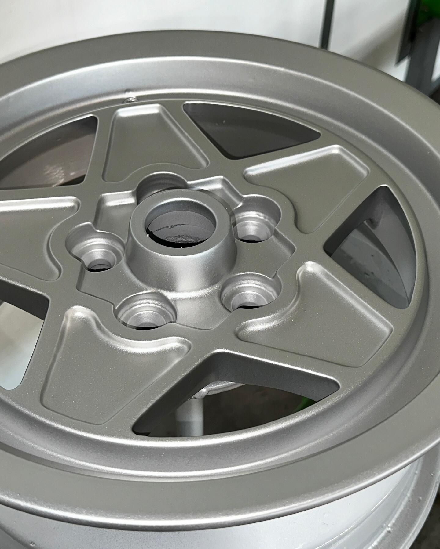 Classic car alloy wheel professionally restored to original specification