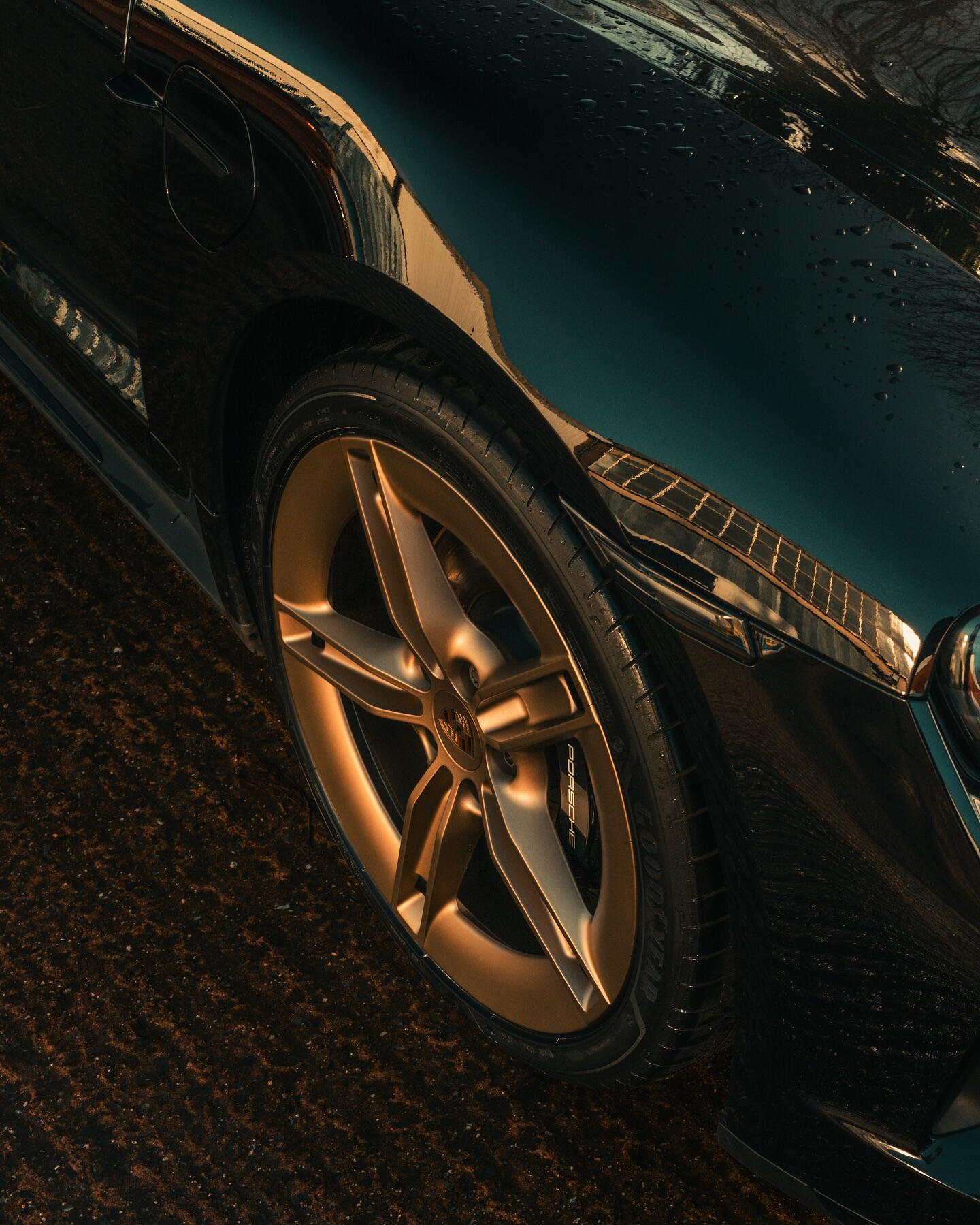 Porsche Taycan with custom bronze alloy wheel finish by South West Alloys Exeter