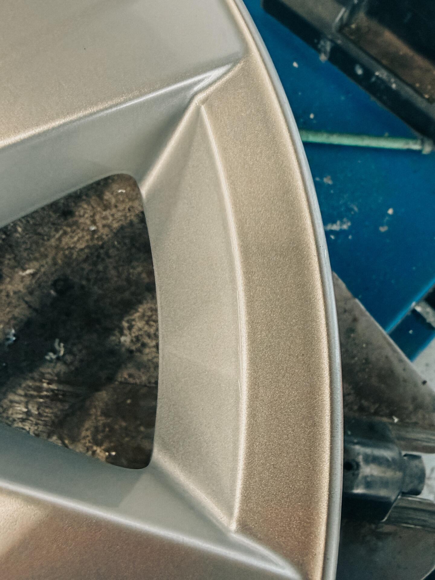 Professional alloy wheel refurbishment finish closeup showing German lacquer coating — South West Alloys Exeter